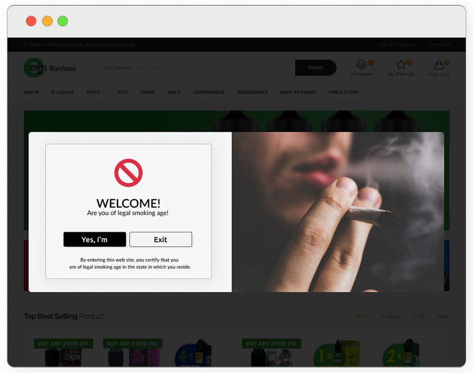 Age Verification Law and Age Restriction Law by Countries Age verification popup