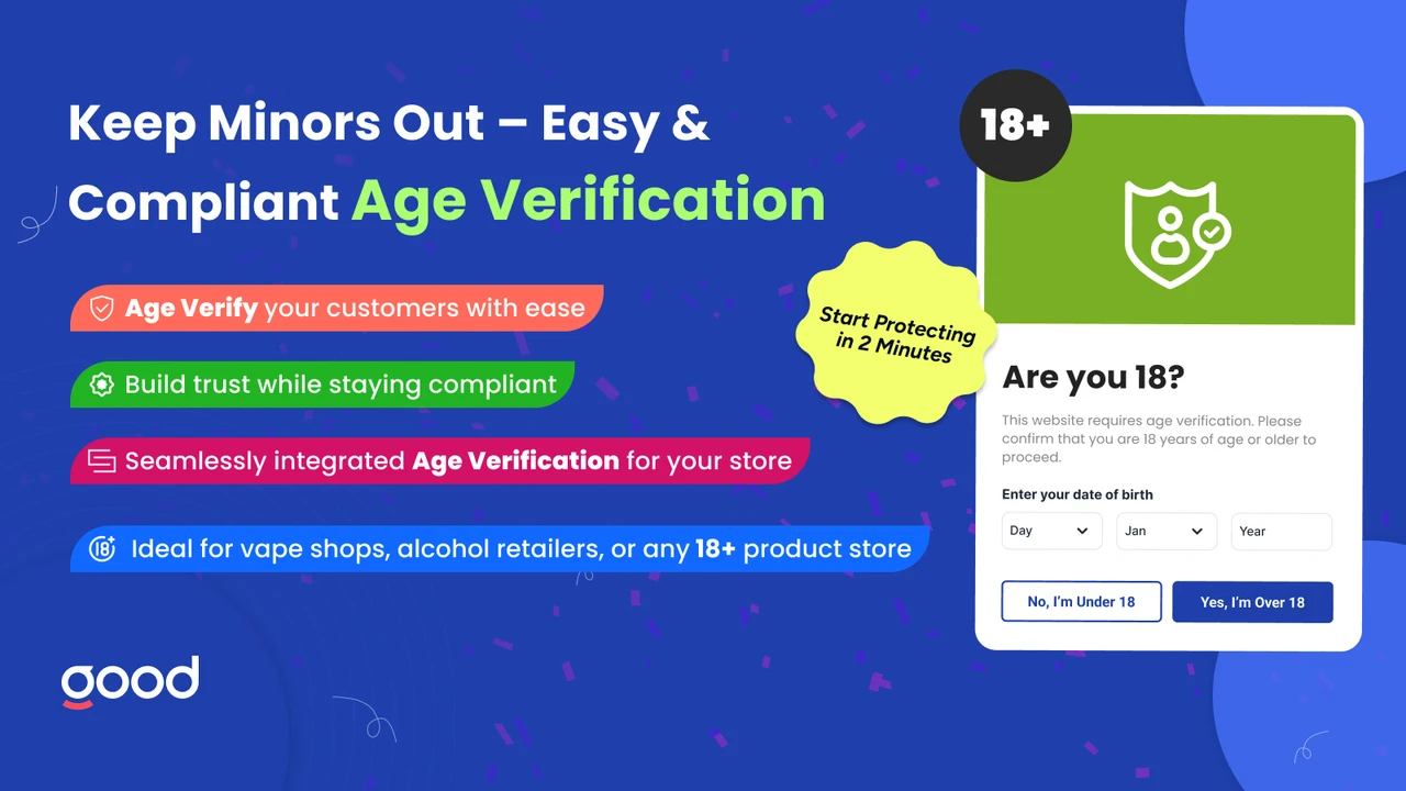 Top 10 Best Age Verification Apps for Shopify Stores (Detailed Guide) Age Verification, Age Gate 18+