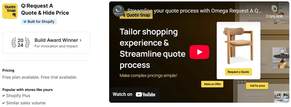 Q Request A Quote & Hide Price