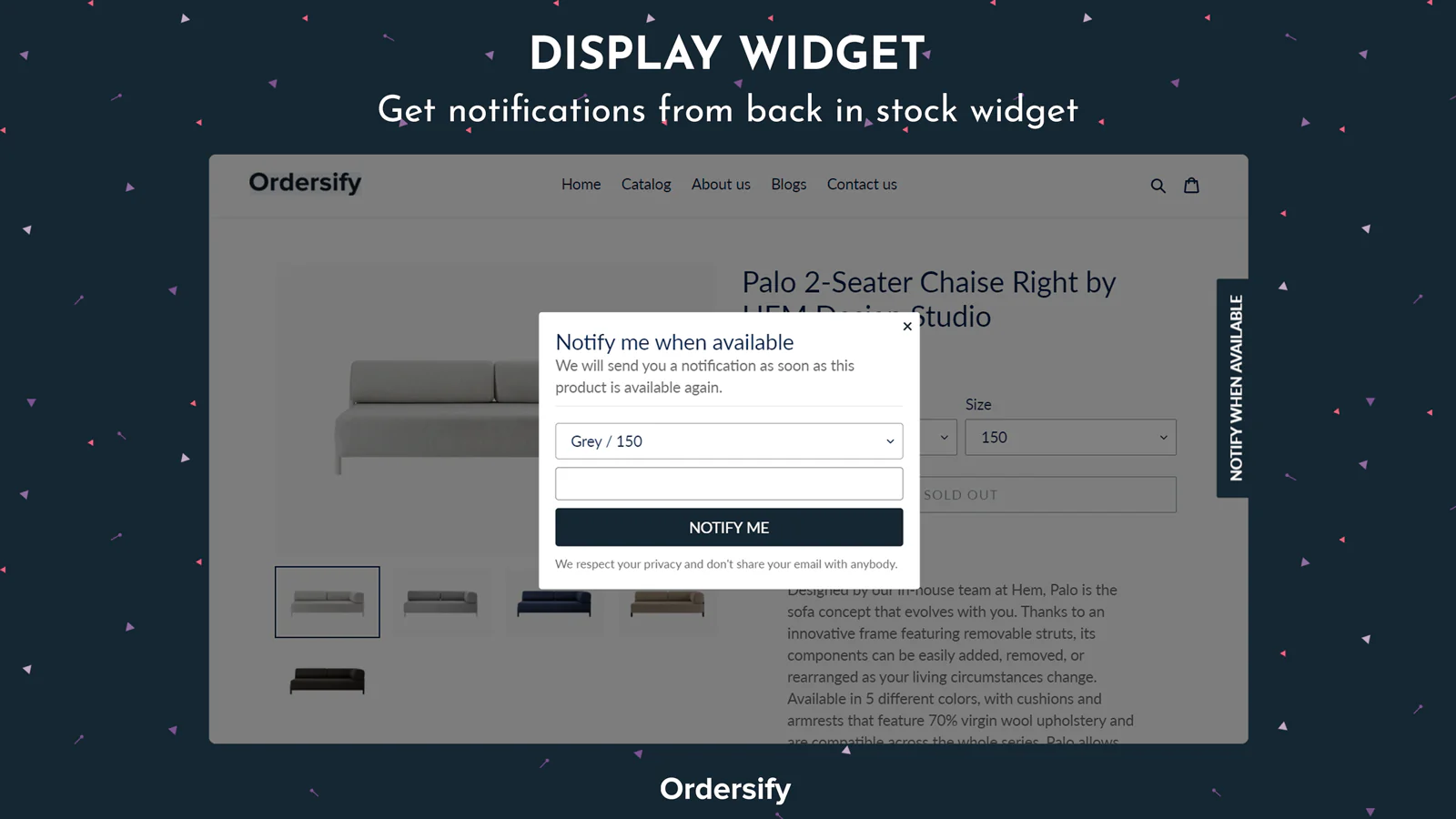 Ordersify Restocked Alerts