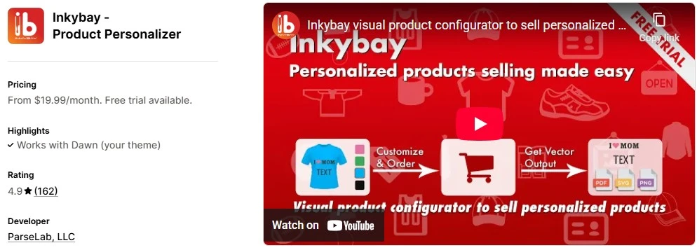 Top 5 Shopify Product Customizer Apps Inkybay ‑ Product Personalizer