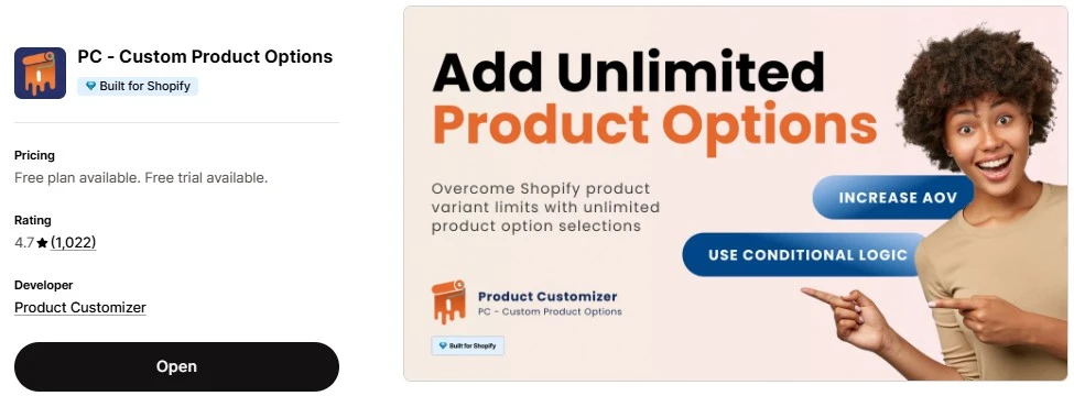 Top 5 Shopify Product Customizer Apps PC ‑ Custom Product Options