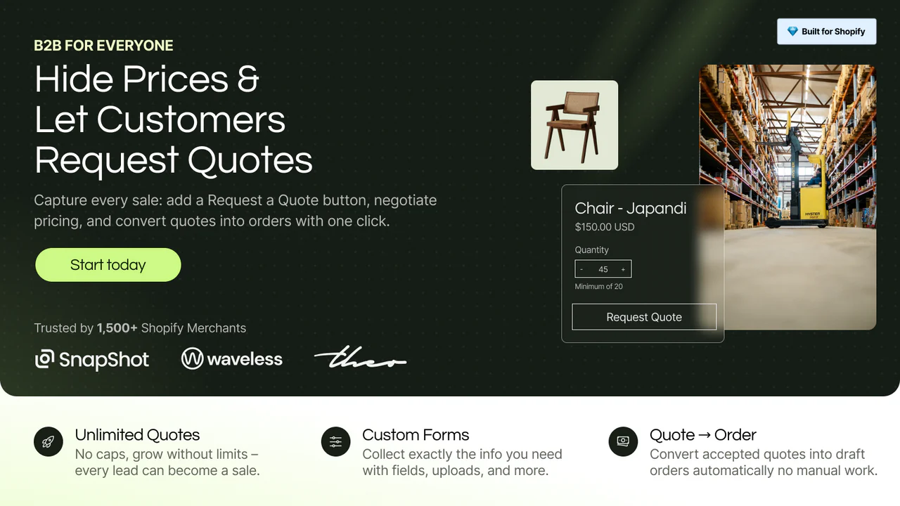 Q Request a Quote & Hide Price