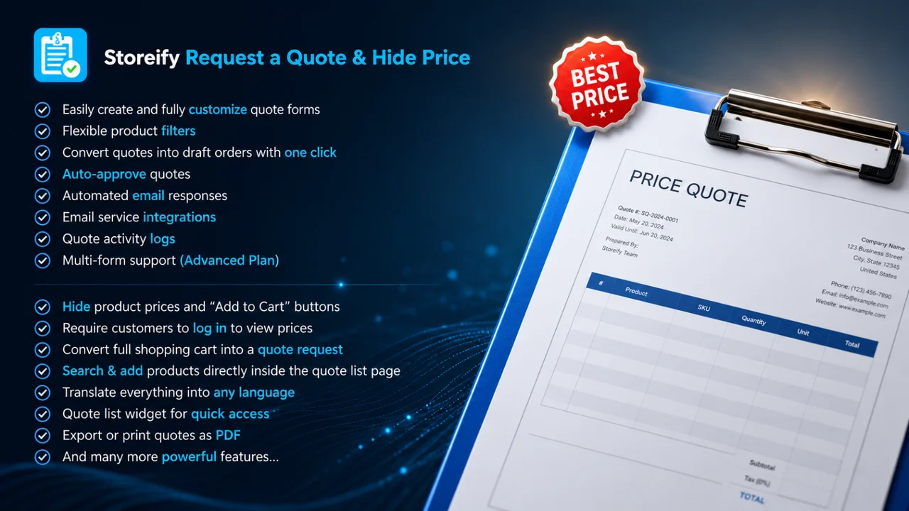 SRequest a Quote & Hide Price