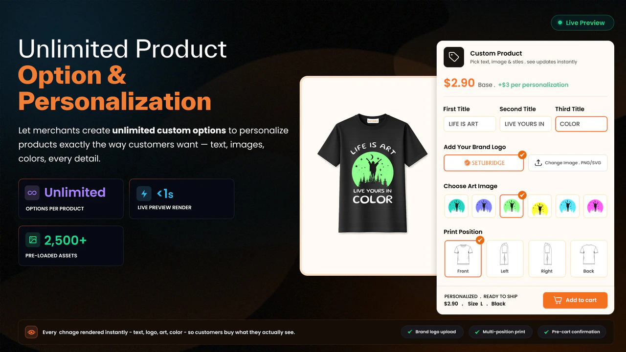 How to Sell Custom Embroidery & Monogram Products on Shopify AI Custom Product Personalizer