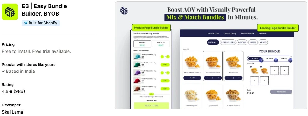 EB  Easy Bundle Builder, BYOB