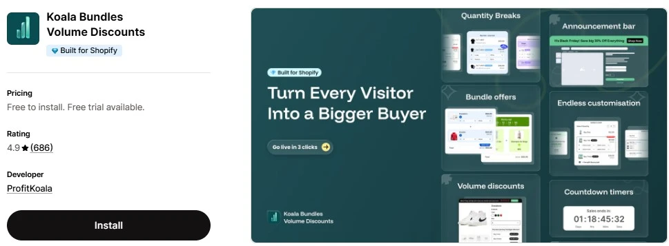 Top 5 Product Bundles Apps for Shopify Stores Koala Bundles Volume Discounts 2