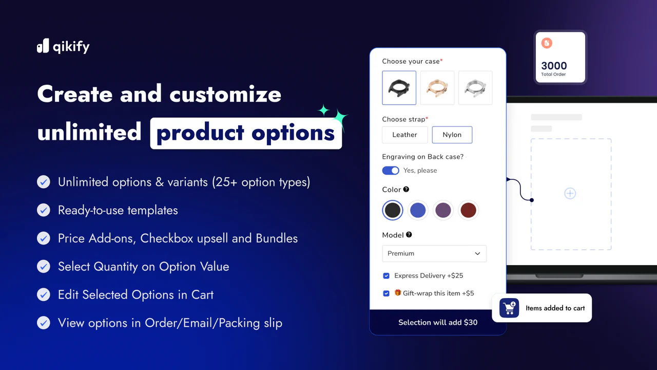 Qikify Custom Product Options Product Options App