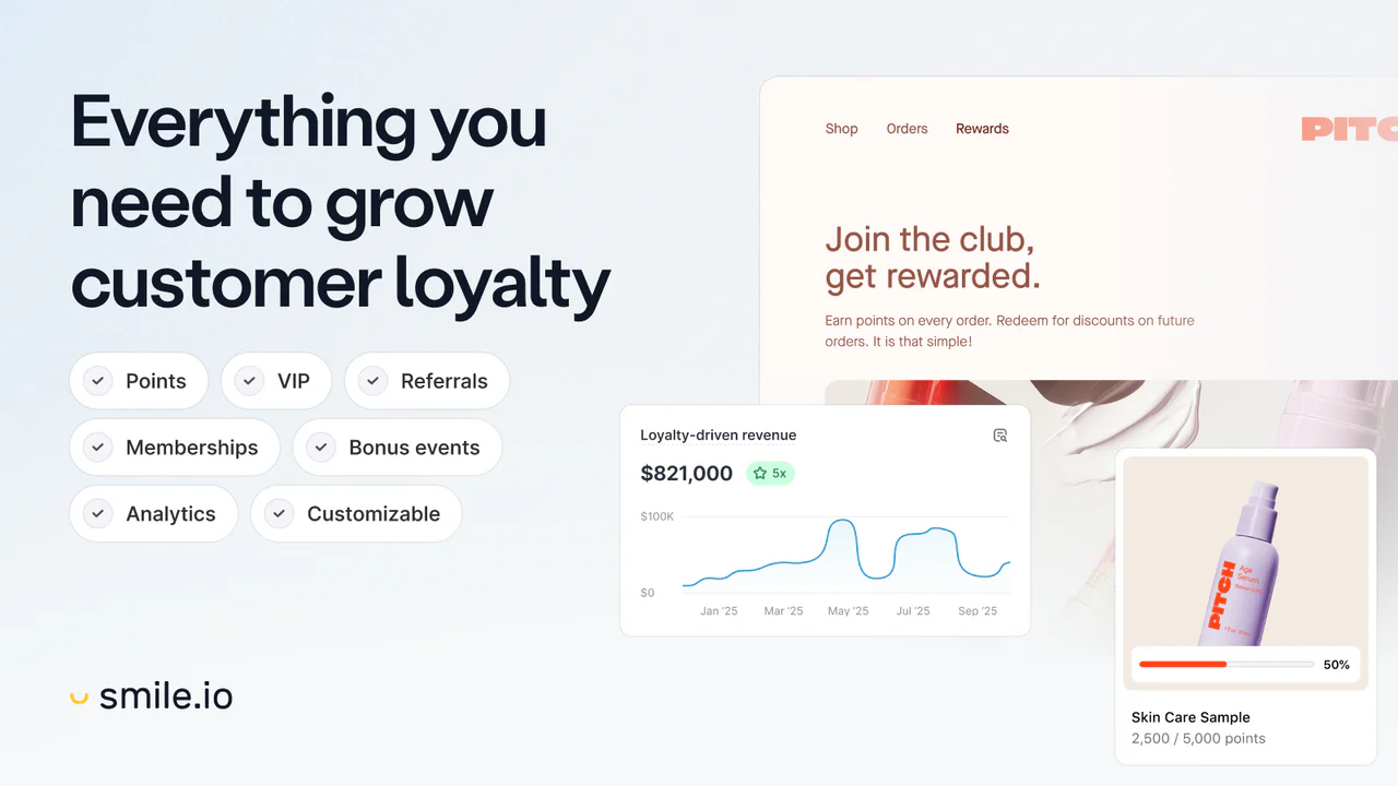 Top 5 Shopify Loyalty & Rewards Apps to Boost Customer Retention Smile Loyalty Program Rewards
