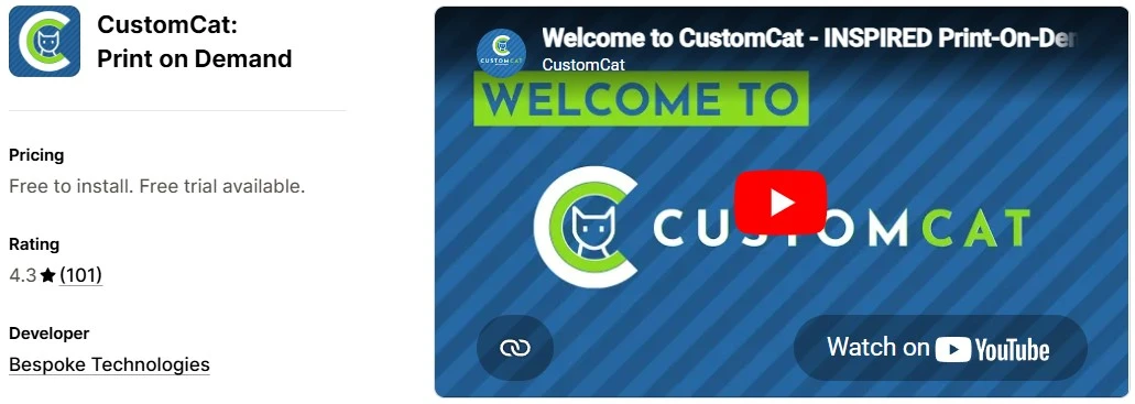 CustomCat print-on-demand