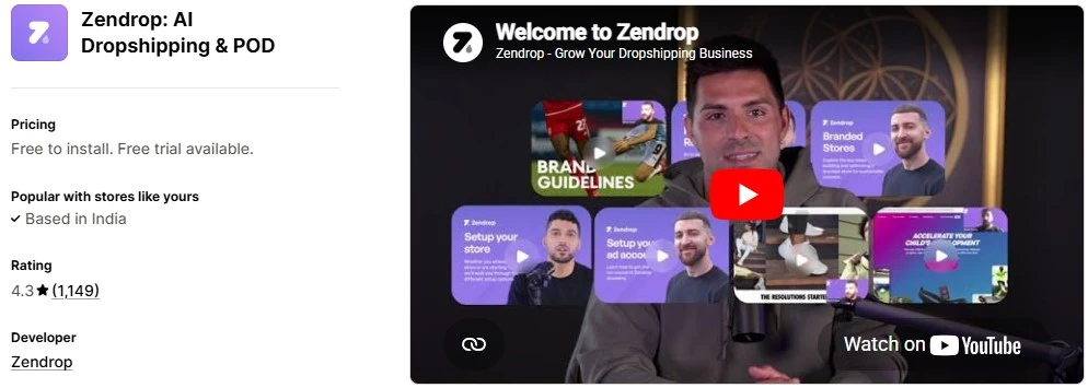 Zendrop: AI Dropshipping & POD
