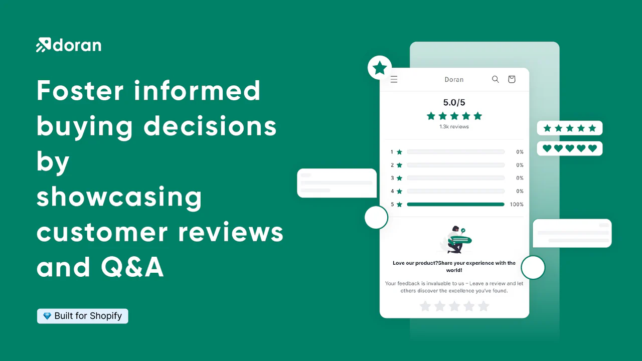 Top 5 Shopify Product Review Apps for Better Customer Trust Doran Product Reviews App & QA
