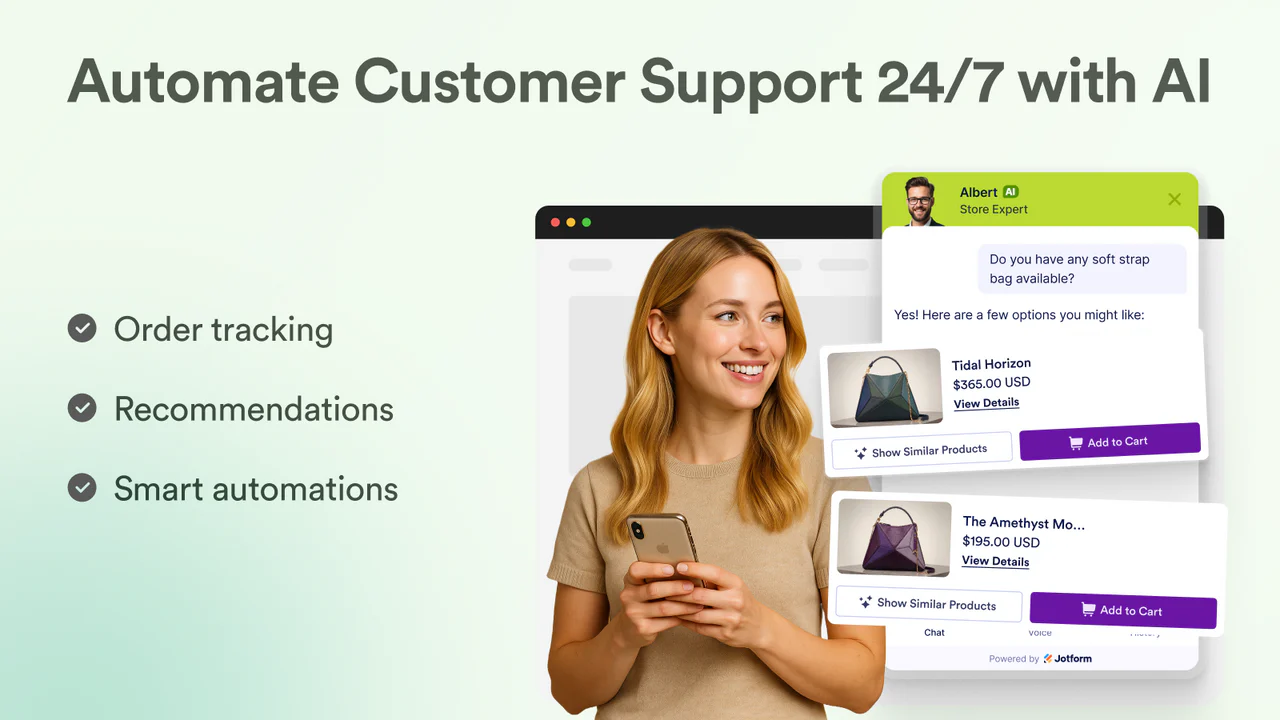 Jotform AI Chatbot Live Chat