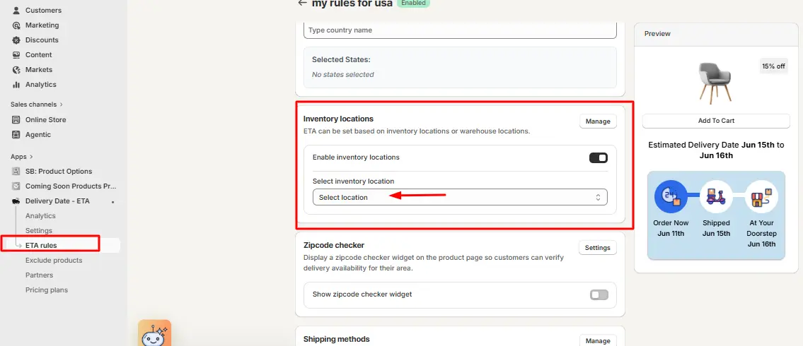 Shopify Multi-Warehouse Delivery Management: Calculate ETA for Every Location 3