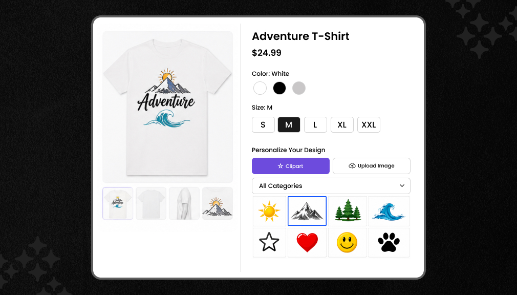 How to Add a Clipart & Image Selector to Your Shopify Product Pages