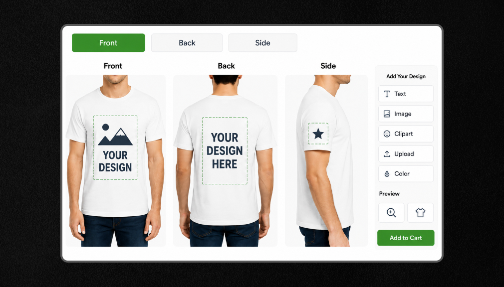 How to Set Up Front, Back & Side Product Customization on Shopify