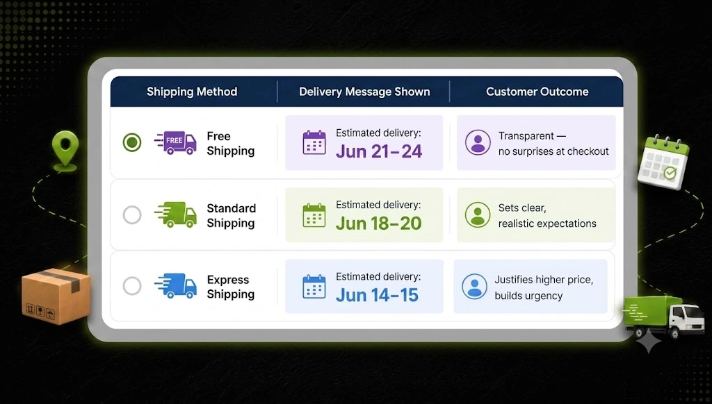 How to Show Shipping Method-Based Estimated Delivery Dates on Shopify