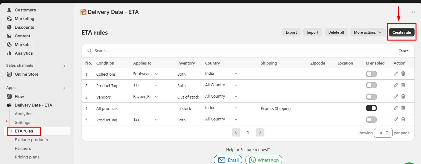Access the ETA Rules Section