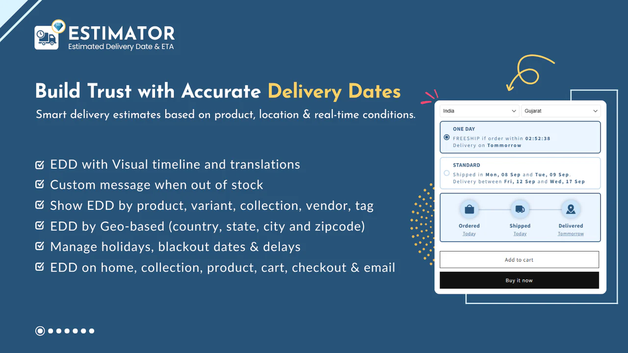 Top 5 Estimated Delivery Date Apps for Shopify Stores Estimated Delivery Date & ETA