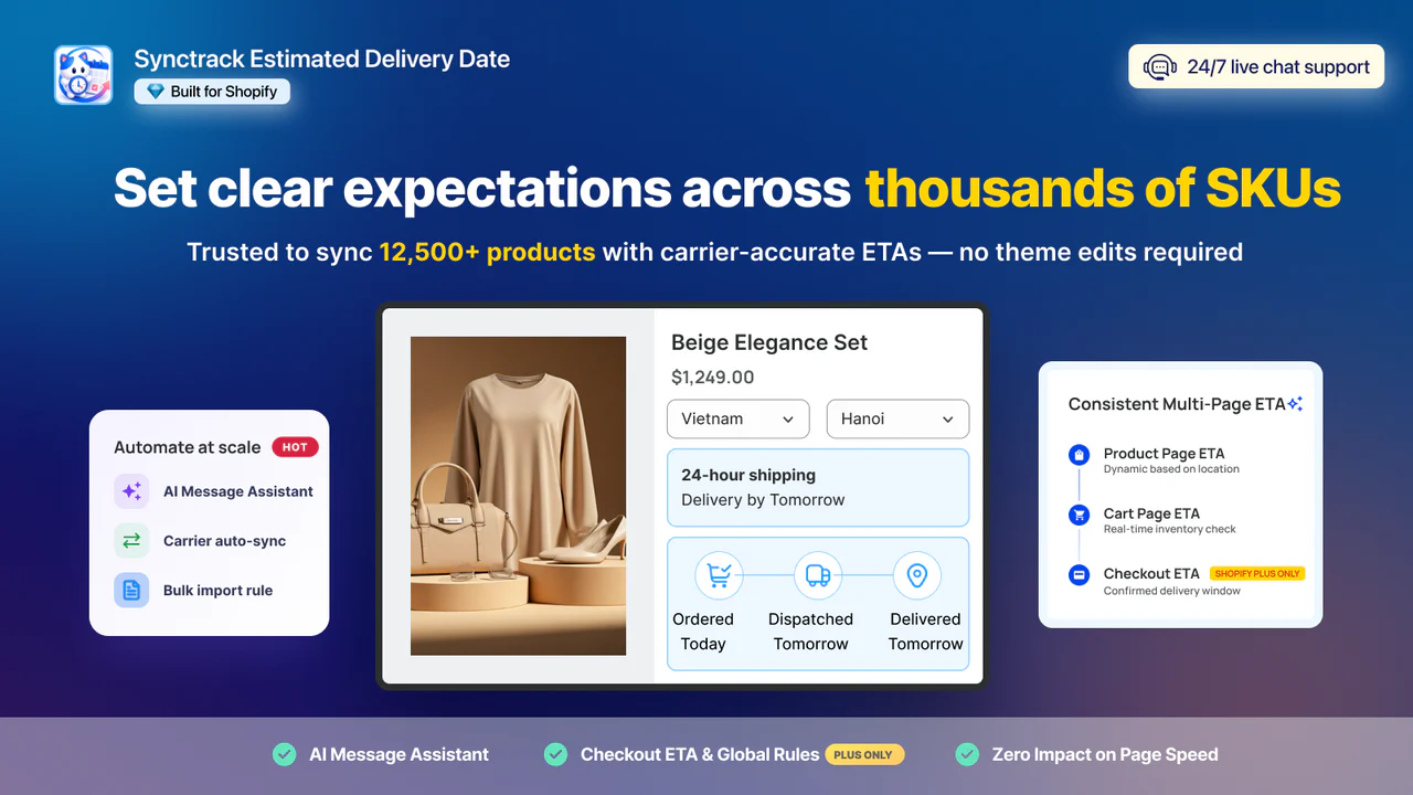 S:Estimated Delivery Date ETA