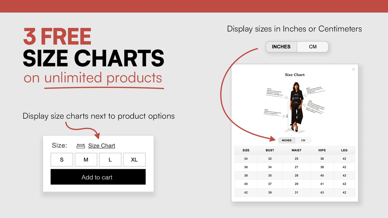 Top 5 Shopify Size Chart & Fit Finder Apps to Reduce Returns BF Size Chart & Size Guide