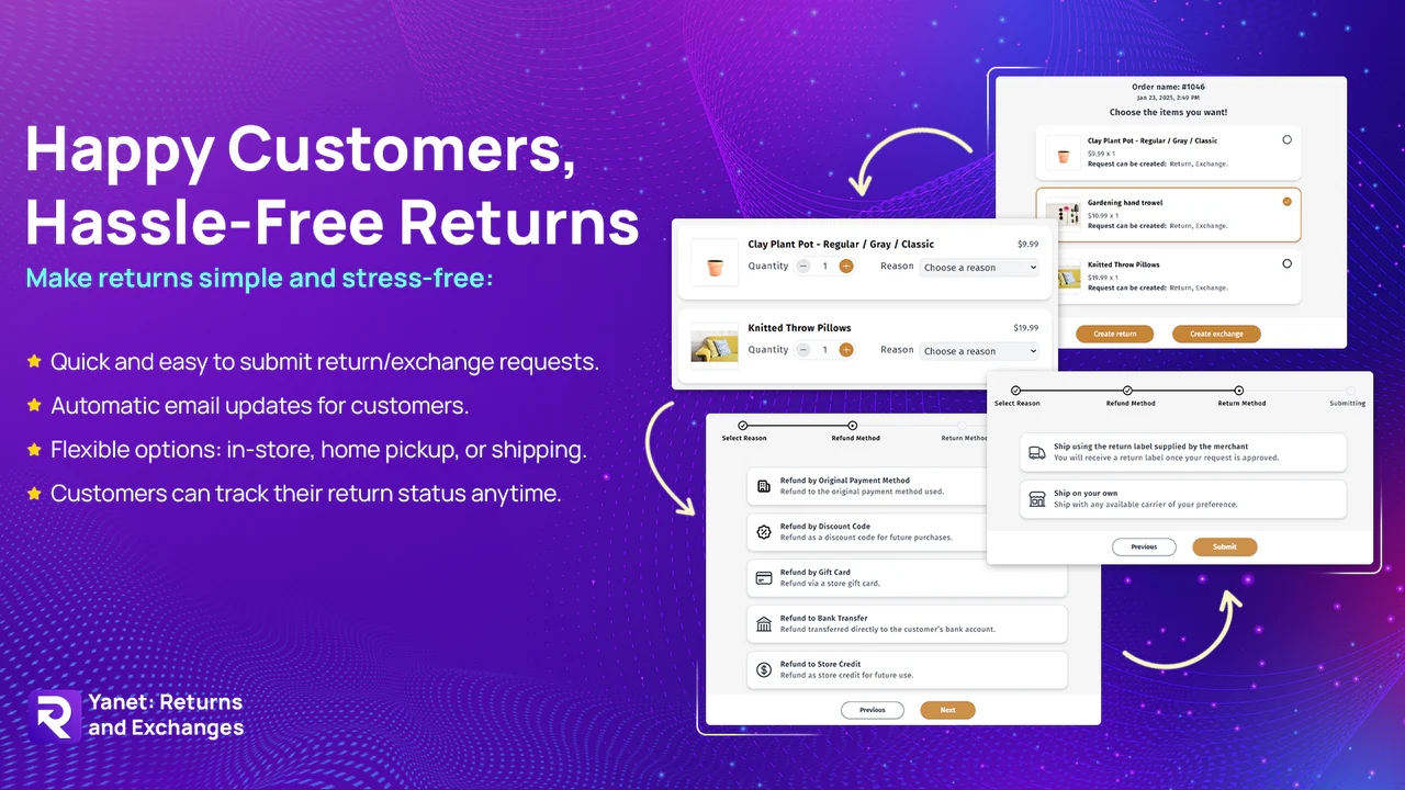 Yanet Returns & Exchanges