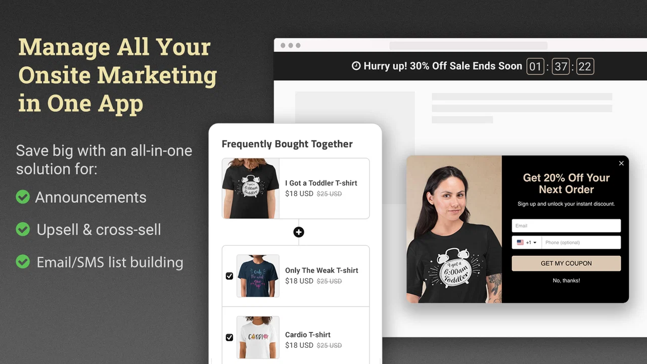 Top 5 Shopify Popup & Spin-to-Win Apps to Grow Your Email List Attrac Popup, Announcement Bar