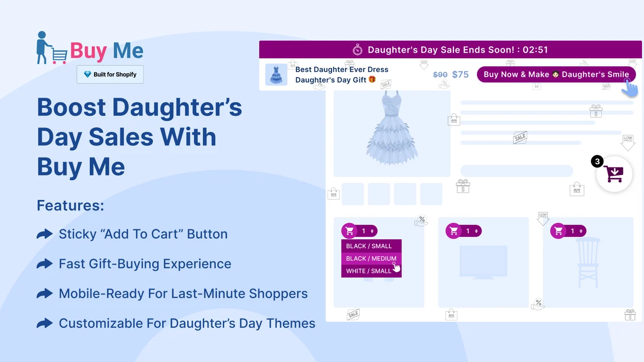 Top 5 Shopify Sticky Add-to-Cart Apps to Lift Mobile Conversions Buy Me Sticky Add To Cart Bar