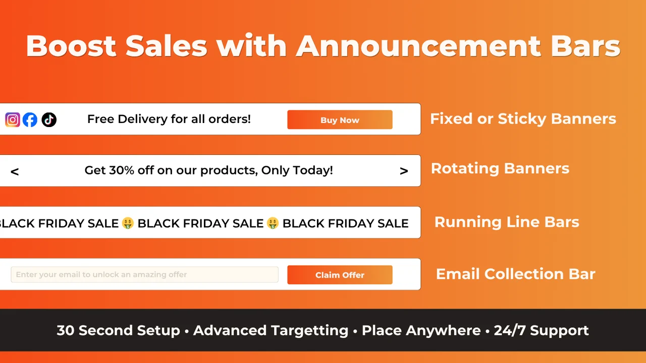 Top 5 Shopify Announcement Bar Apps: A Small Strip With an Outsized Effect on Sales Hoppy Marquee Announcement Bar