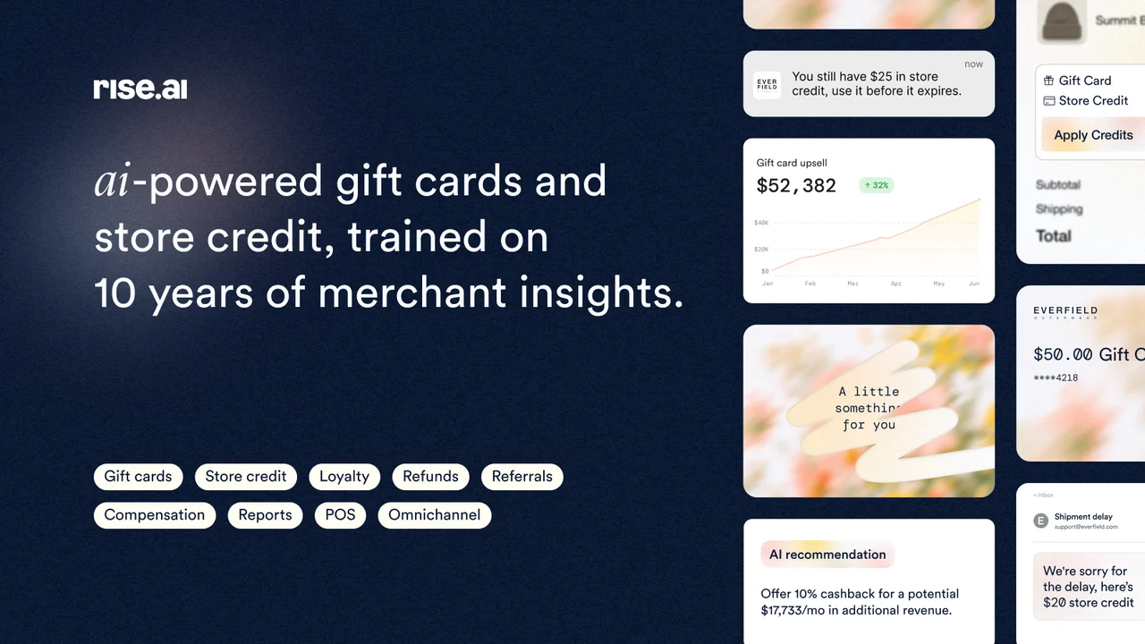 Top 5 Shopify Gift Card & Store Credit Apps: A Small Balance With an Outsized Effect on Retention Rise Gift Cards & Store Credit