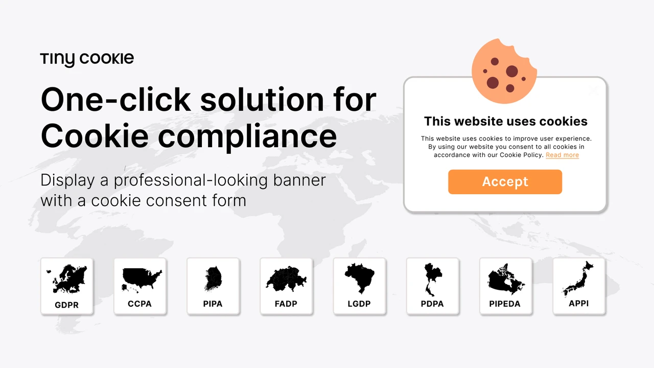 Top 5 Shopify GDPR & Cookie Consent Apps: The Small Banner Behind Big Peace of Mind TinyCookie GDPR Cookies Banner