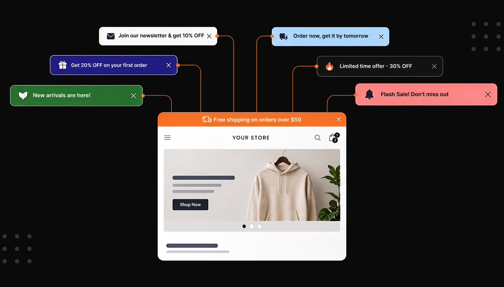 Top 5 Shopify Announcement Bar Apps