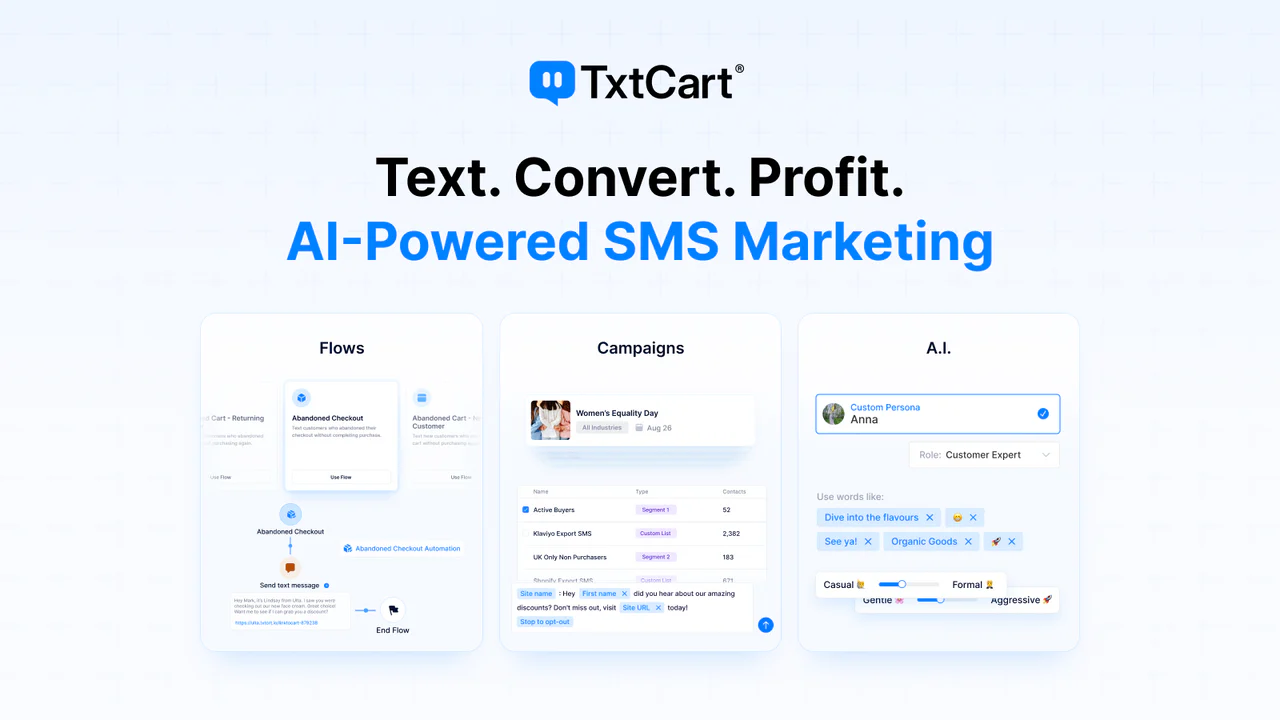 Top 5 Shopify SMS Marketing Apps: The Small Setup Choices That Decide Your ROI TxtCart AI SMS Marketing