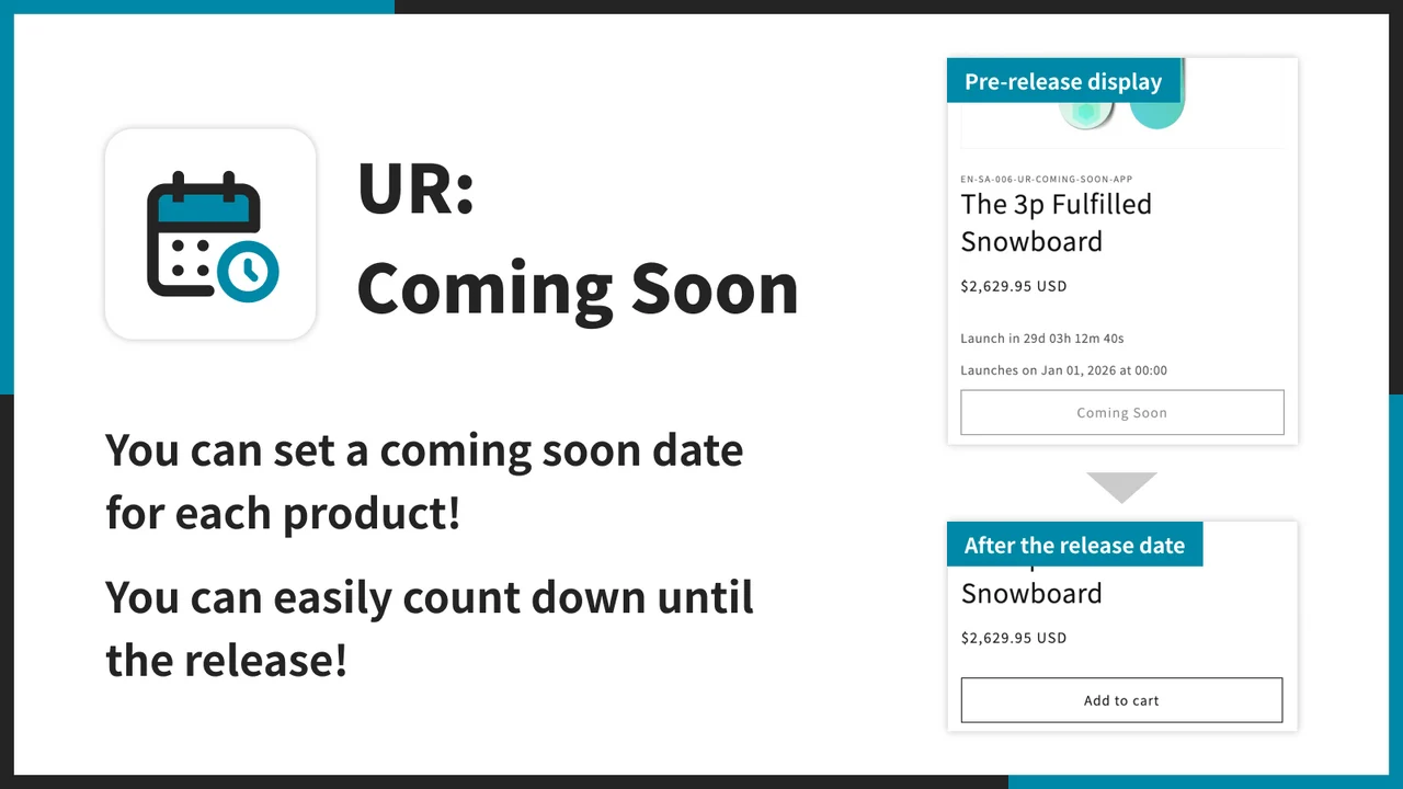 5 Shopify Coming Soon Product Apps That Stop Buyers From Walking Away UR Coming Soon, Countdown Timer