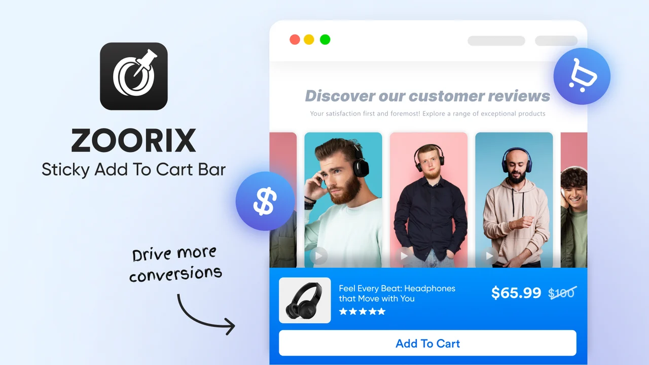 Top 5 Shopify Sticky Add-to-Cart Apps to Lift Mobile Conversions Zoorix Sticky Add To Cart Bar