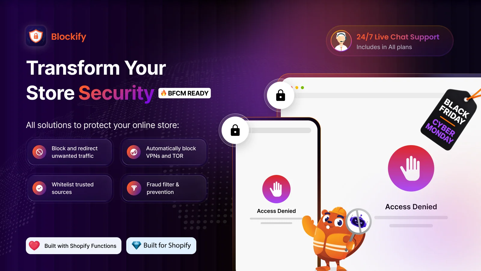Top 15 Shopify Apps Offering the Biggest BFCM Discounts Blockify Fraud Filter, Blocker