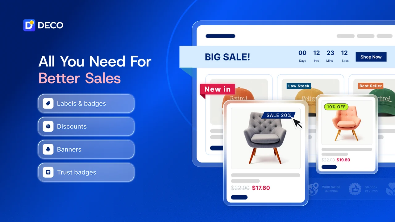 How Shopify Product Badges Help Shoppers Find the Right Products DECO Product Labels & Badges
