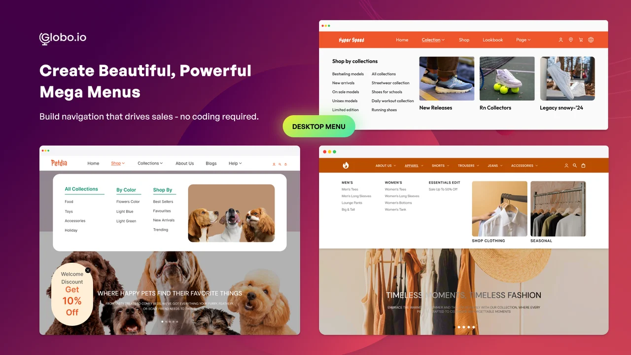 Top 5 Shopify Mega Menu Apps: A Small Header Change With an Outsized Effect on Product Discovery Globo Mega Menu, Navigation