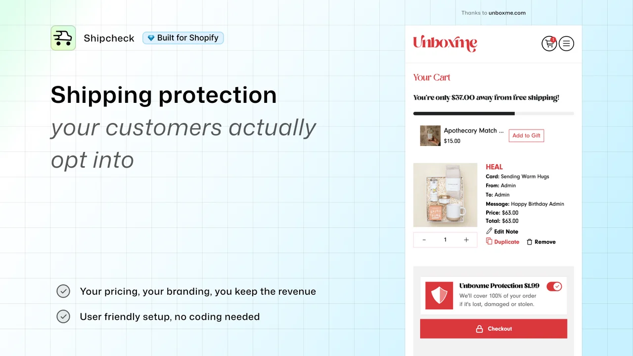 Shipping Protection —Shipcheck