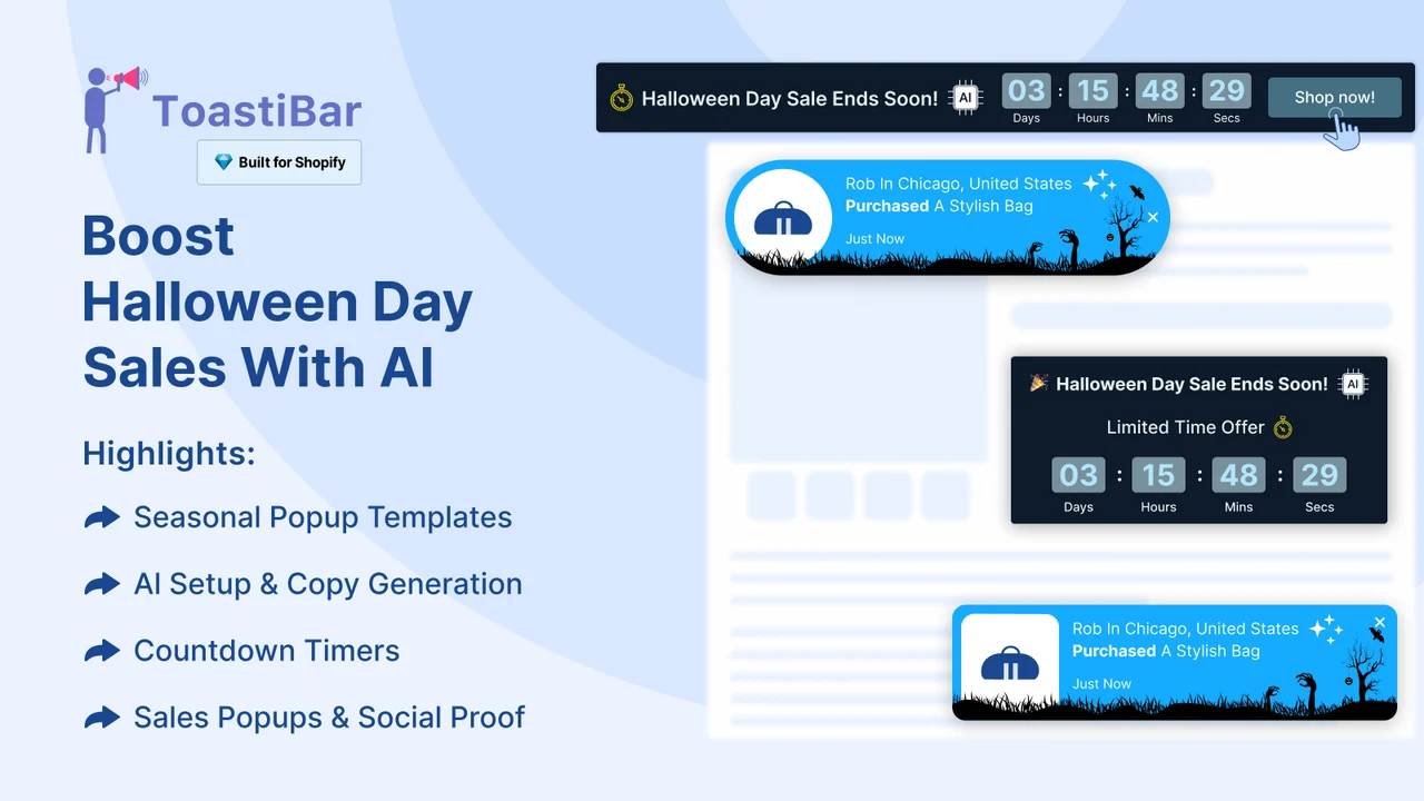 Top 15 Shopify Apps Offering the Biggest BFCM Discounts ToastiBar Sales Popup & Proof